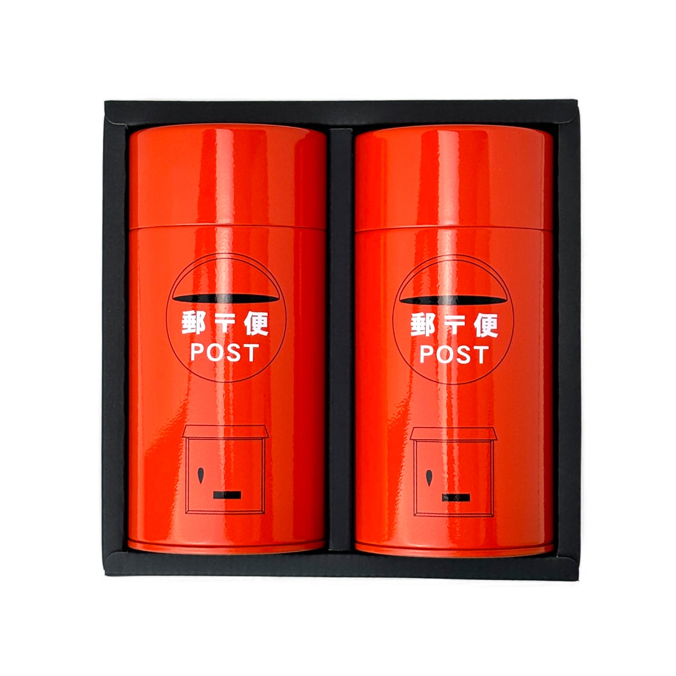 小平土産「丸ポスト銘茶(赤)お茶ギフトセット 狭山茶 100g×2本 - コダイラブランド認定品