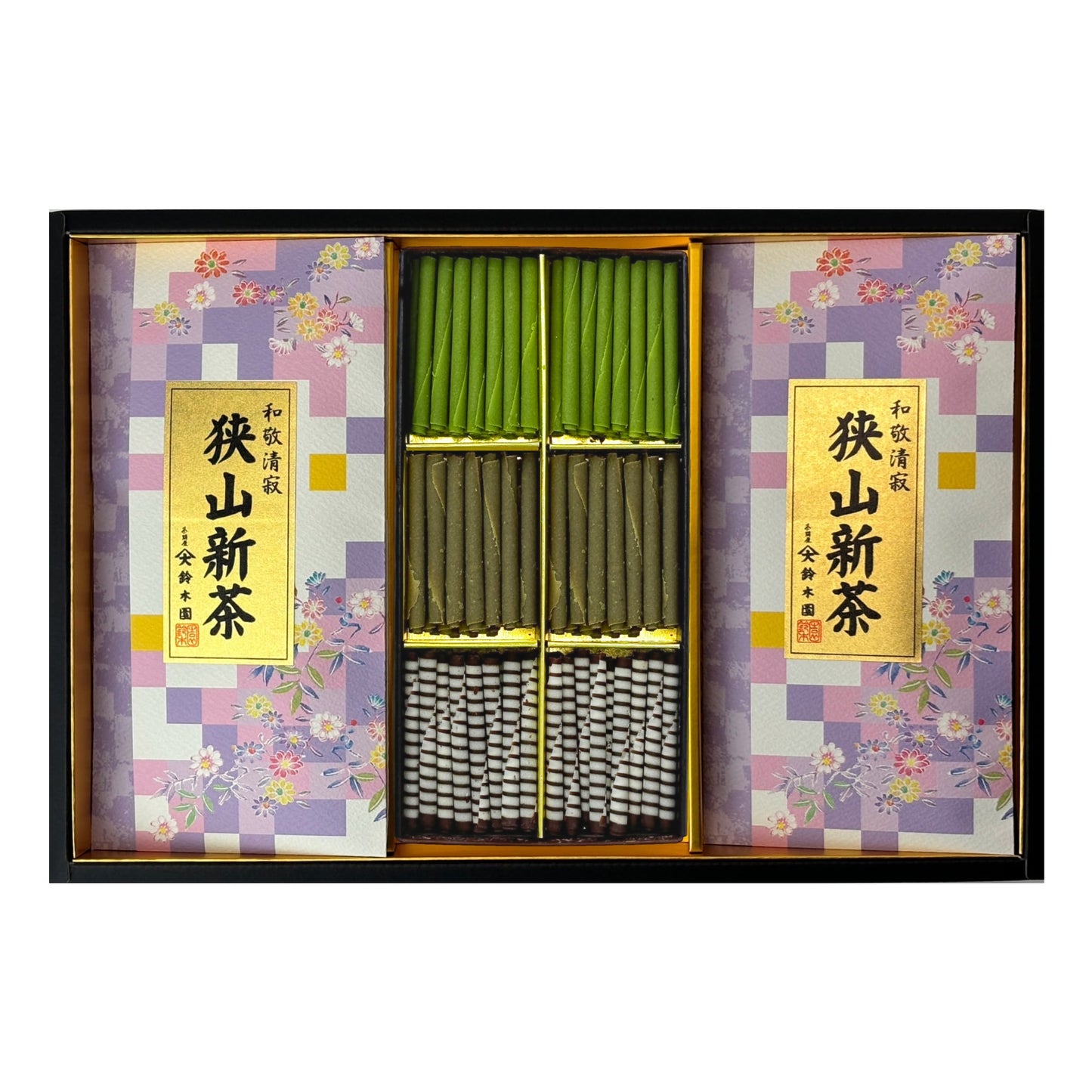 新茶（狭山茶）と鈴木園の抹茶ロールチョコレート 大人ほうじ CS101